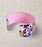 SALE: Colourful wide cuff bracelet, psychedelic bangle. (741) - Image 3