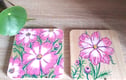 Wooden coaster sets and holders