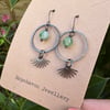 Aventurine Fan Earrings 