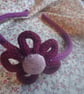 cute wool flower hairband alice band no h7