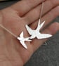 Sterling Silver Swallow Earrings, Gift for bird lover - Image 4