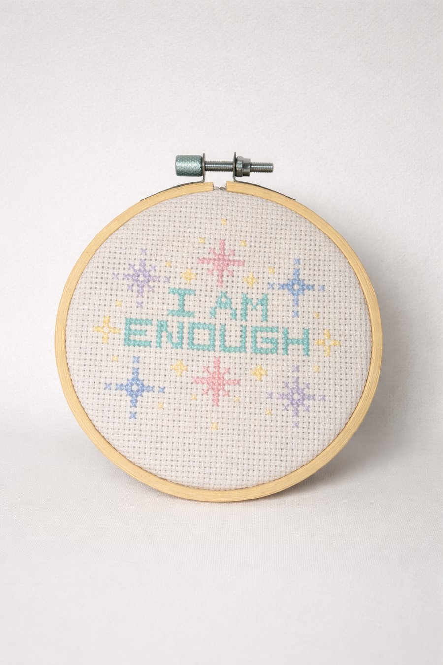‘I am enough' Cross Stitch 
