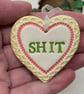 Summer seconds Small Ceramic heart decoration Swear words  - Image 3