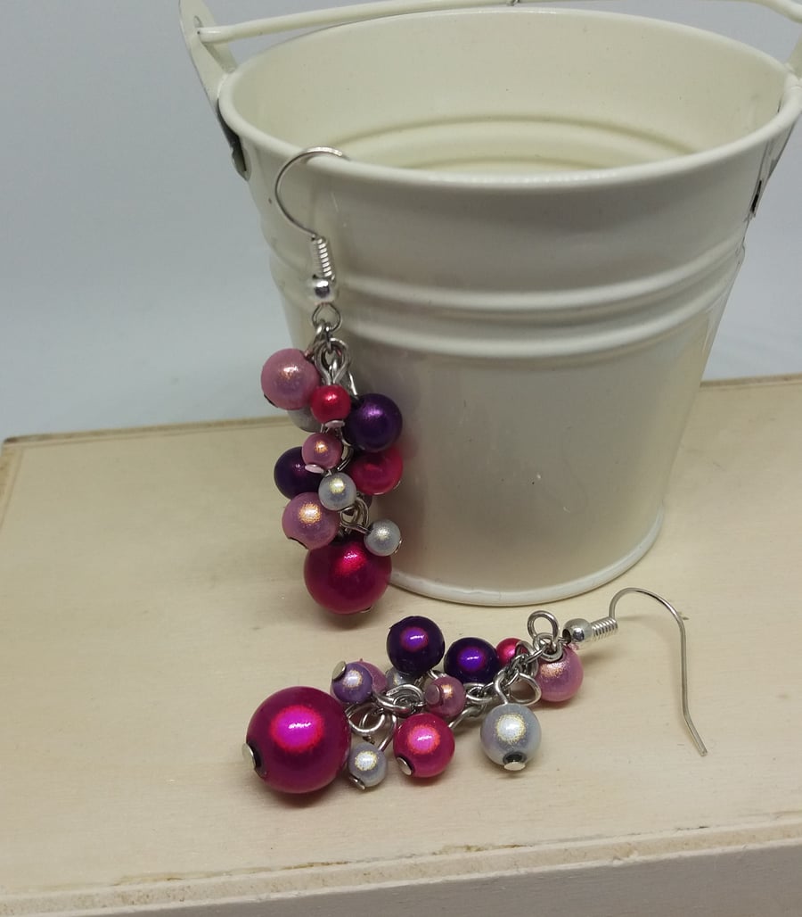 Pink miracle bead drops