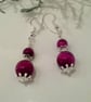 Tigers' s Eye Earrings Silver Plate - Image 6