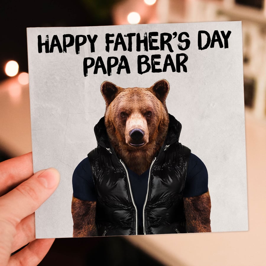 Bear Father's Day card: Papa Bear (Animalyser)