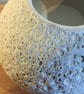 White lava texture moon jar, vase handmade pottery - Image 5