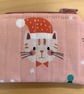 Christmas Cat Print Quilted Fabric Mini Purse - Image 7