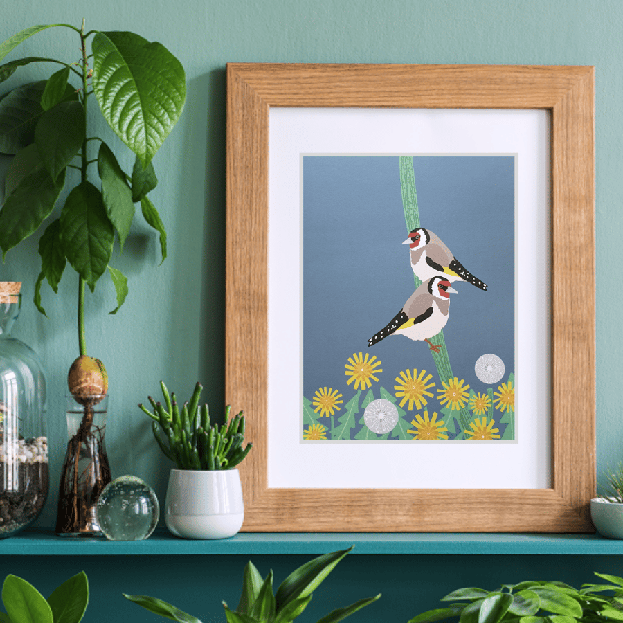 Goldfinches A5 Art Print