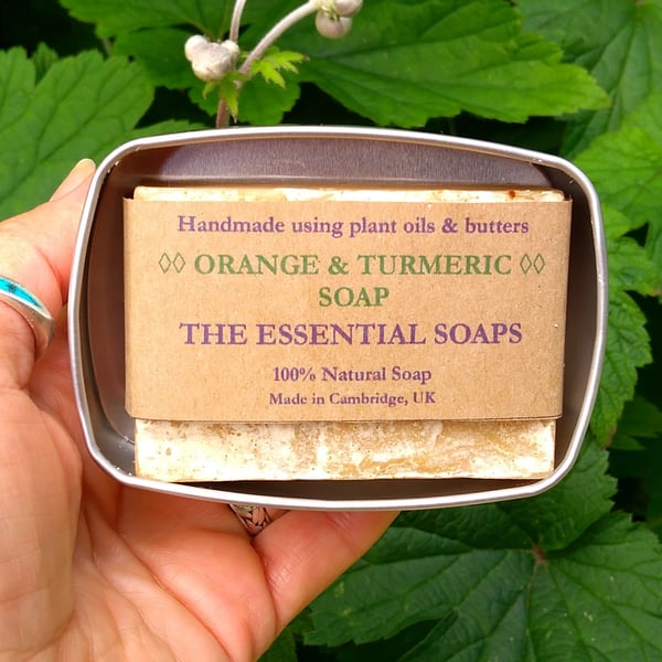 Orange & Turmeric Soap, Organic, Gift Ideas, Exfoliating Soap, Handmade Soap