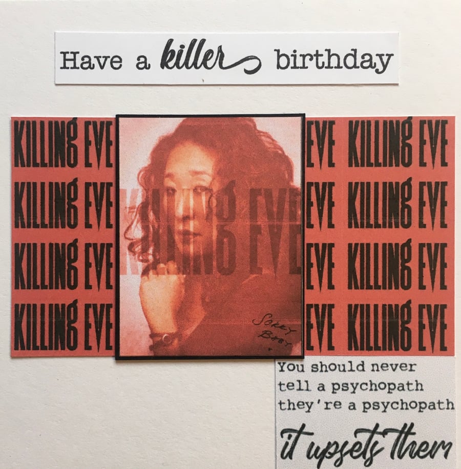 Happy Birthday Card - for a Killing Eve fan