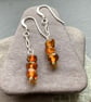 Amber & Sterling Silver Drop Earrings - Image 2