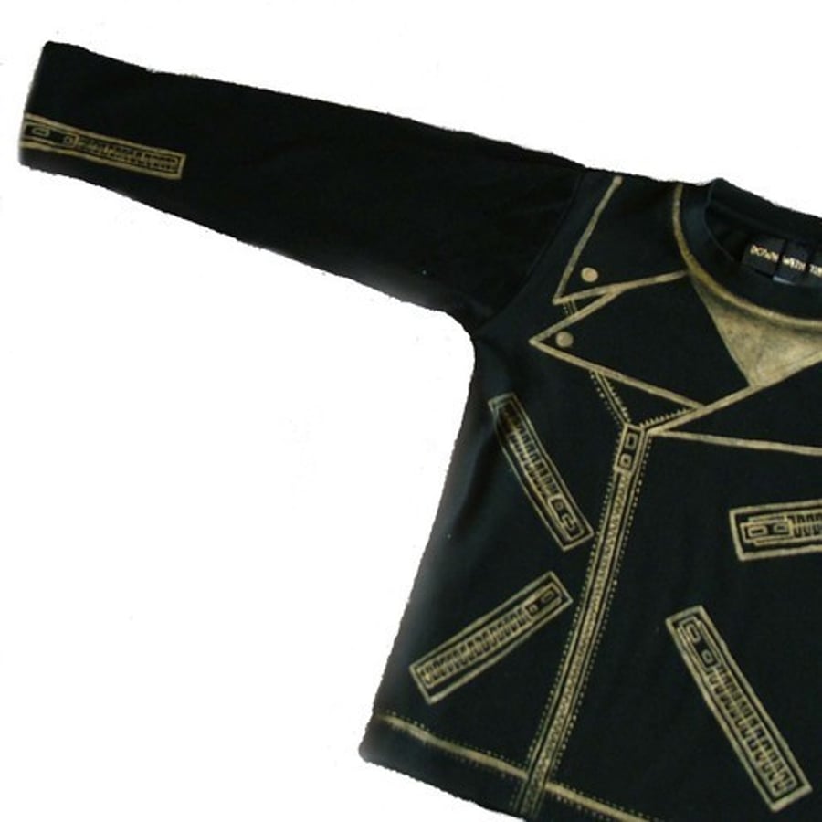 Hand Painted Biker Jacket T-shirt . 18M