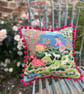 Countryside Frolic tapestry cushion cover with pompoms - Image 3