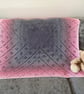Pink and Grey Crocheted Baby Blanket, Baby Girl Gift, Newborn Baby gift
