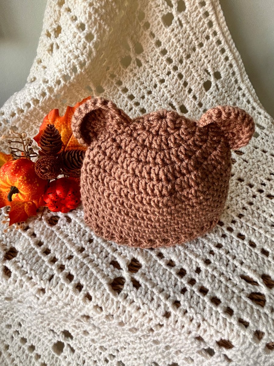 Image of Teddy Bear Ears Baby Hat