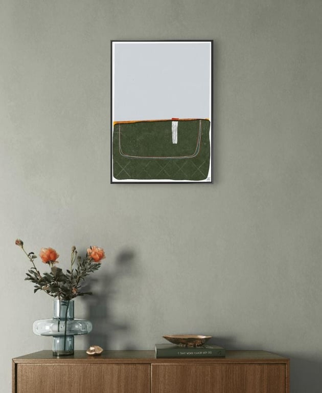 Digital Hand Drawn Abstract Art Print Neutral Scandinavian Design (UNFRAMED)