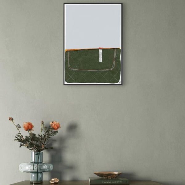 Digital Hand Drawn Abstract Art Print Neutral Scandinavian Design (UNFRAMED)