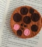 'Choc chip cookie' bookmark hand sewn in wool blend felt - Image 4