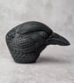 'Astrum', a black porcelain crow idol. - Image 5
