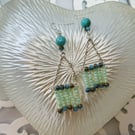Chandelier Glass Bead  Earrings.