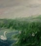 Hand painted original swan lake painting direct from artist