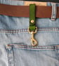Leather & Solid Brass Trigger Clip Copper Rivet Keyring Belt Dangler - Image 4