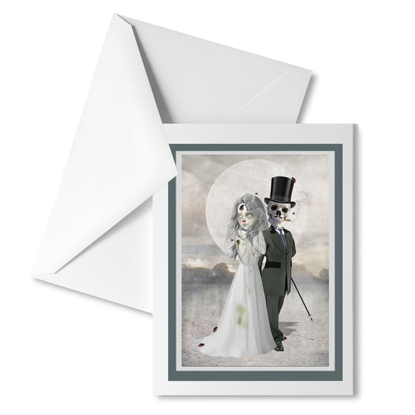 Gothic Wedding Card - I Do, Means Forever