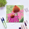 Pink Echinacea Card - Cone flower, birthday, summer