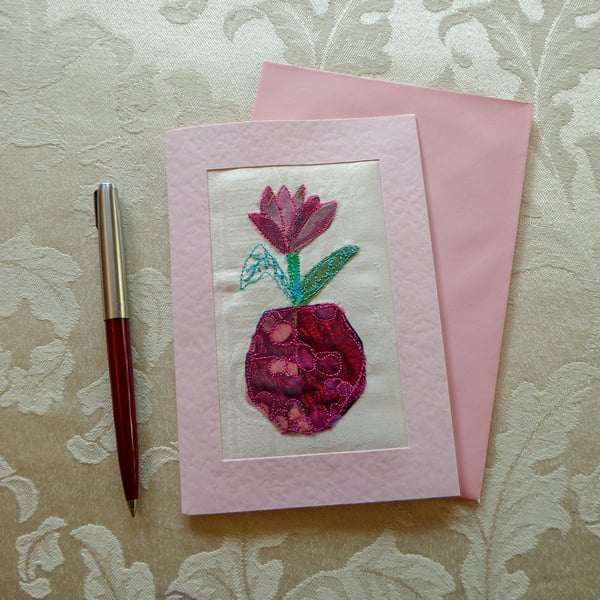 Individually Hand Crafted Textile Blank Card