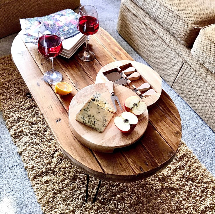 Table Oval Timber Handmade Coffee Table Fold Folksy