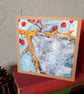 Hawthorn and Spider Webs in Winter - blank 6inch card 