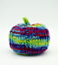Hand knitted rainbow pumpkin pin cushion  - Image 1