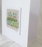 HAND EMBROIDERED HAND DYED GREETINGS CARD FLORAL GARDEN - Image 3