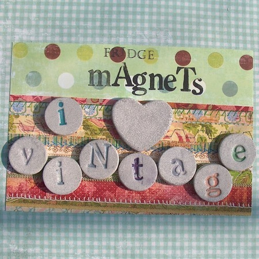 Fridge Magnets "I 'Love' Vintage'