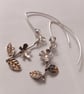 Silver flower earrings - Image 2