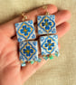 SERENA - Mediterranean Tile Style Statement Earrings - Image 3