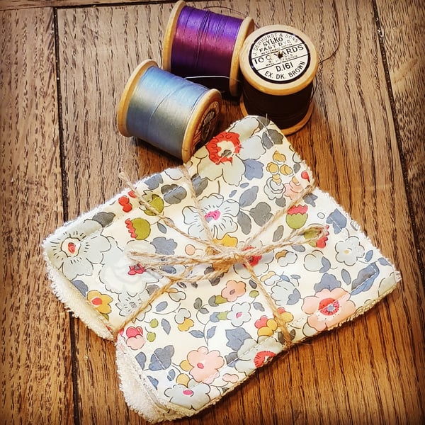 Eco reusable facewipes, liberty fabric.