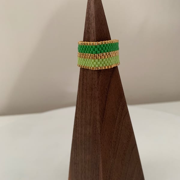 Colourful beaded ring