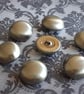 1 & 1 8" 28mm 44L Vintage British made Brushed Silver alloy hollow Buttons x 2