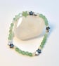 Green Aventurine Bracelet With Stars & Swarovski Crystals, Sparkly Gifts For Her - Image 3