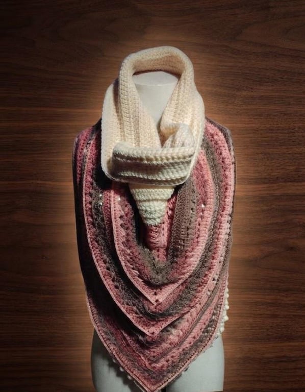 Handmade Infinity Loop Scarf: The Aura Cowl in Gradient Yarn