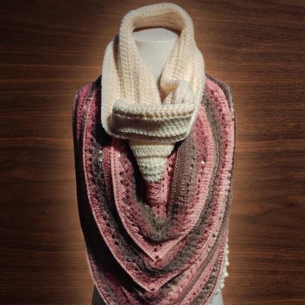 Handmade Infinity Loop Scarf: The Aura Cowl in Gradient Yarn