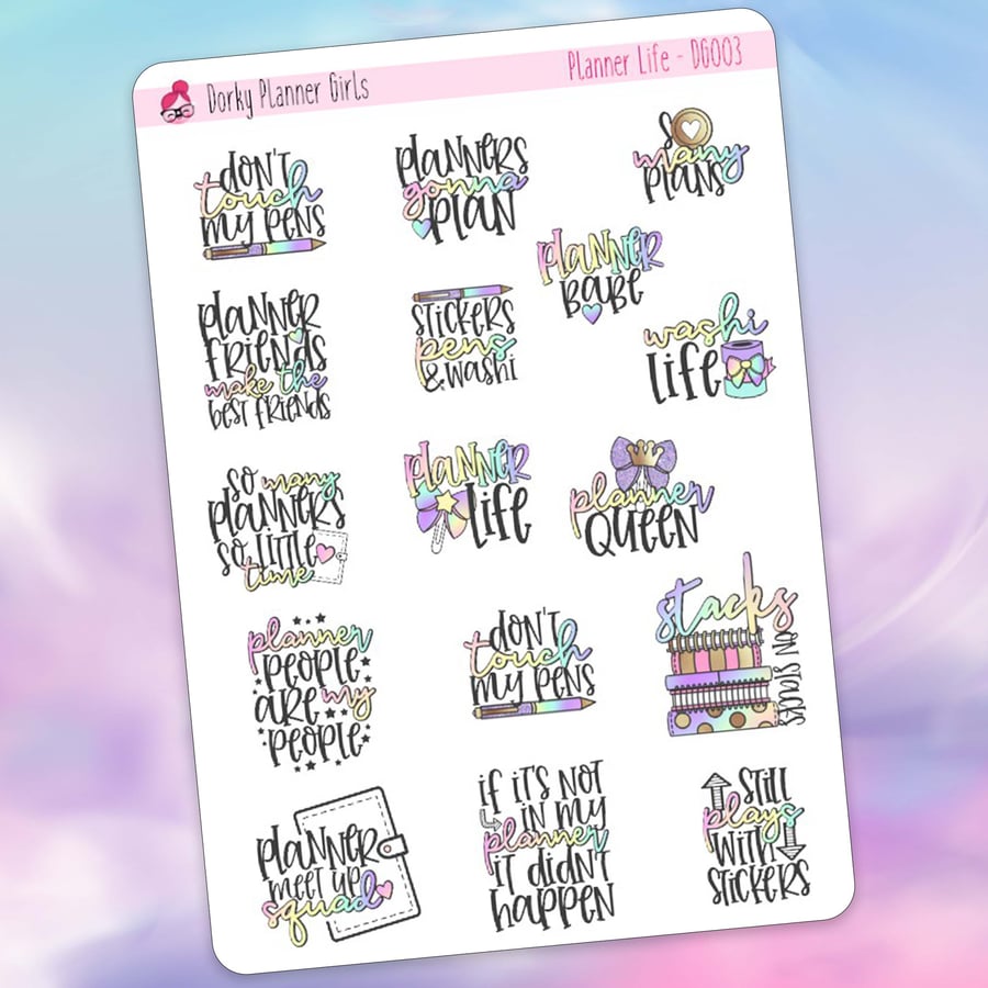 Planner Life Quote Stickers