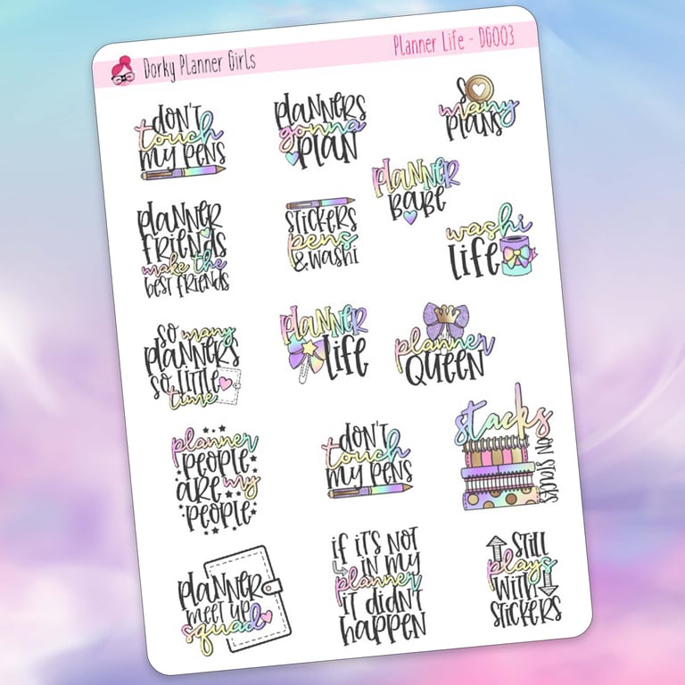 Planner Life Quote Stickers