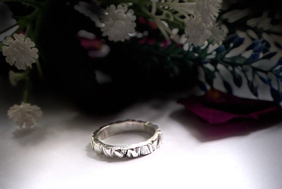 Hand Carved Ring Size N