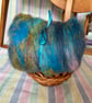 100% Wool Art Batt. Blue & Yellow - Image 2