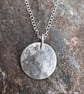Hammered Eco Silver Circle Pendant - Image 2