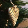 Gold ceramic heart Christmas tree decoration