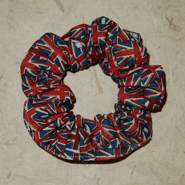 Union Jack scrunchy red white and blue